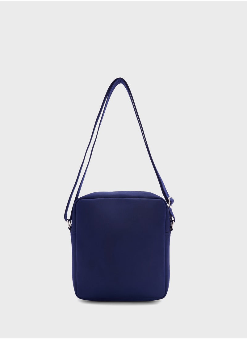Seventy Five - Webbing Details Crossbody Messenger Bag - Image 1