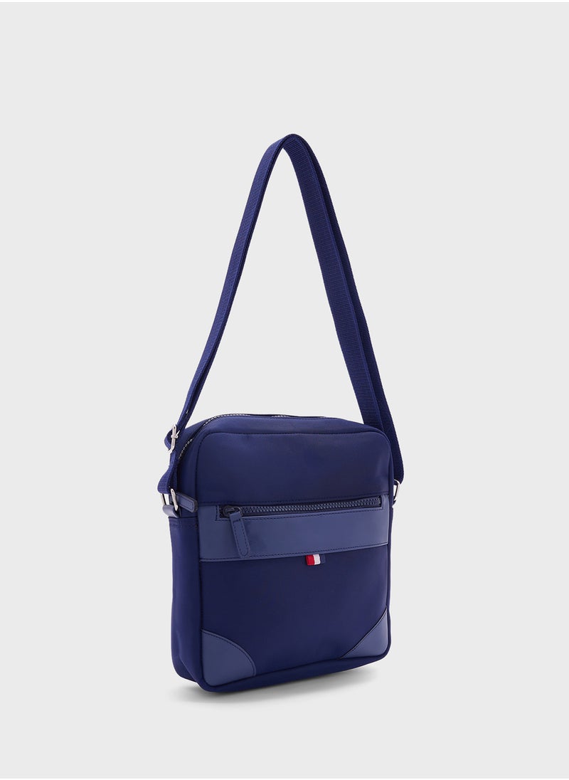 Seventy Five - Webbing Details Crossbody Messenger Bag - Image 1