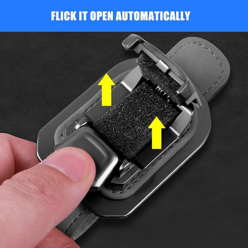 Brown Car Sun Visor Sunglass Holder Easy to Use for Travelers and Commuters - Image 4