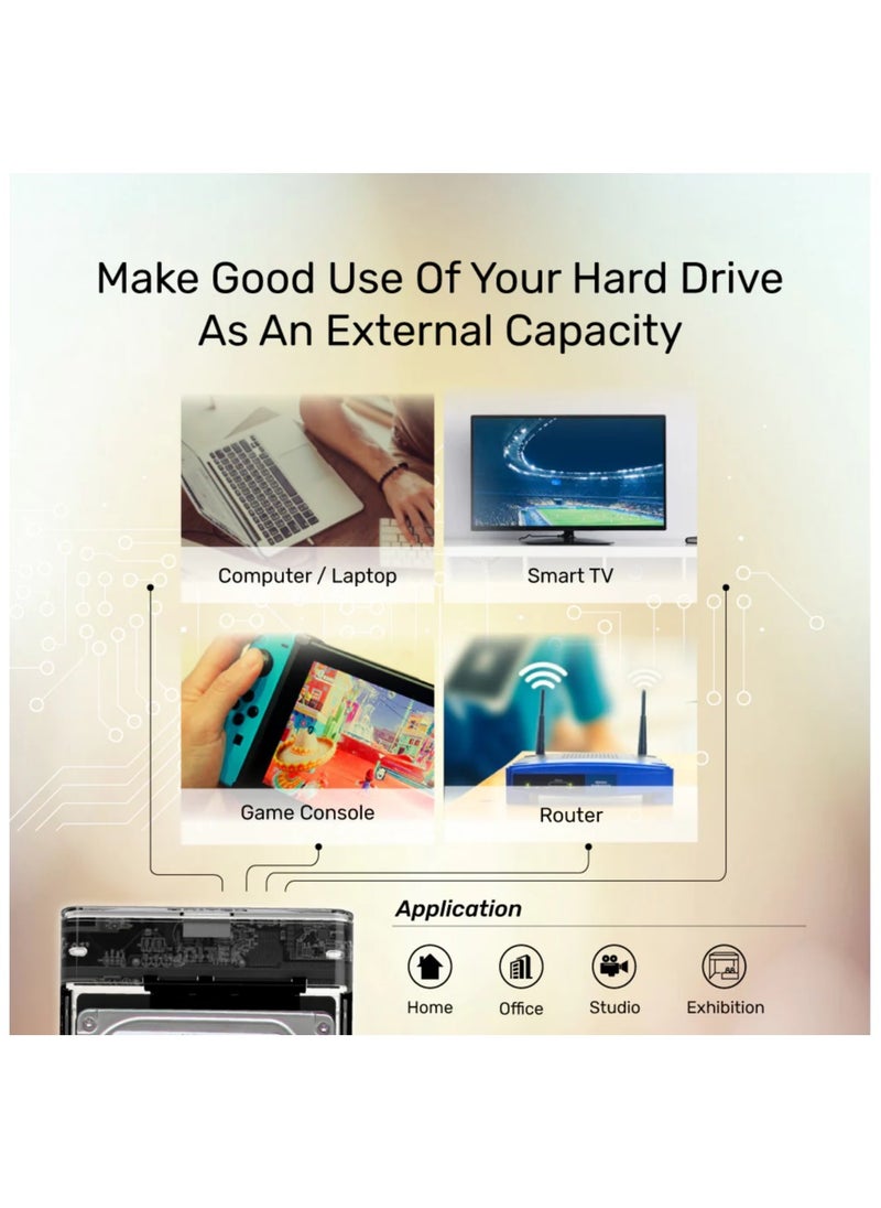 UNITEK - DiskGuard Limpid R SATA III 2.5 HDD/SSD Hard Disk Enclosure - Image 1