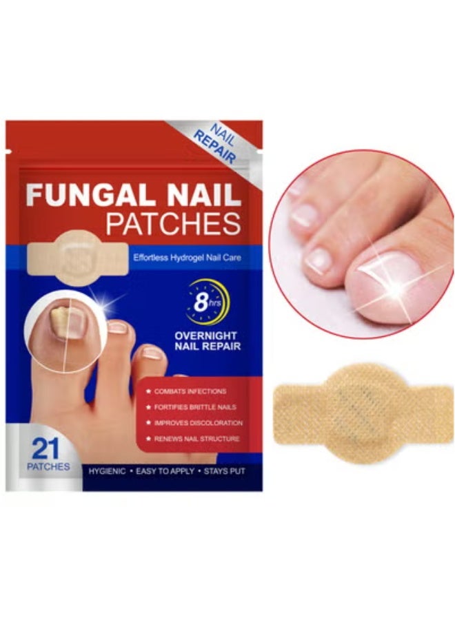 لصقات مضادة للبكتيريا لصحة الأقدام، تأثير مضاد للبكتيريا طويل الأمد، علاج عدوى البكتيريا، استعادة صحة القدمين، 21 قطعة - Image 1