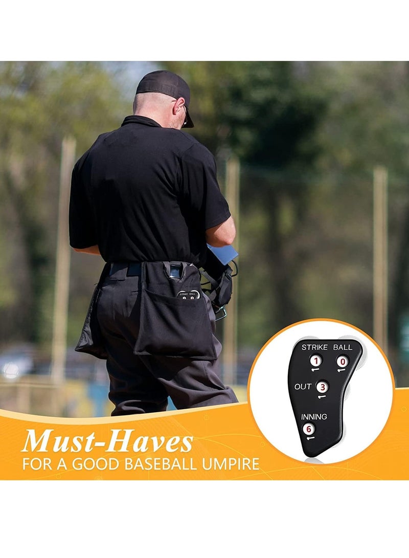 Generic 4 Wheel Umpire Indicator Umpire Clicker Umpire Gear Baseball Clicker Outs Innings Balls and Strike Clicker for Softball Practical Baseball Counter Clicker for Scorekeeper Recording Outs Innings 2 Pcs  - Image 2