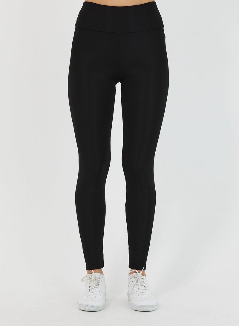 Women's Black High Waist Compression Leggings