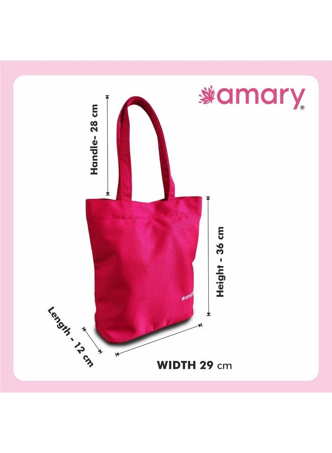 AMARY Tote Shoulder Bag | Stylish Huckaback Fabric | Magnetic Closure | Spacious with Internal Zip & Inner Pockets | Durable & Versatile for Work, Travel & Shopping - Image 2