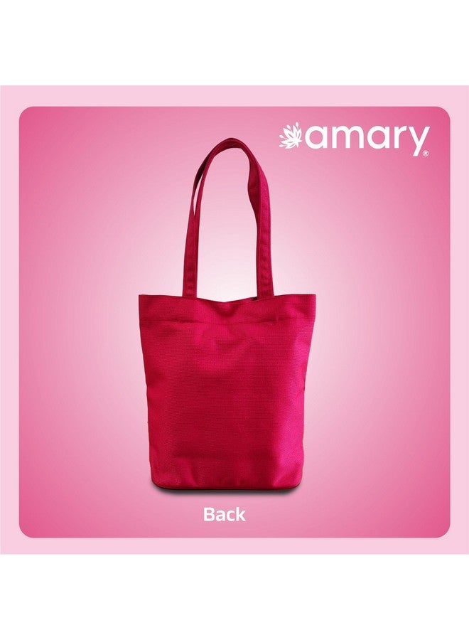AMARY Tote Shoulder Bag | Stylish Huckaback Fabric | Magnetic Closure | Spacious with Internal Zip & Inner Pockets | Durable & Versatile for Work, Travel & Shopping - Image 3