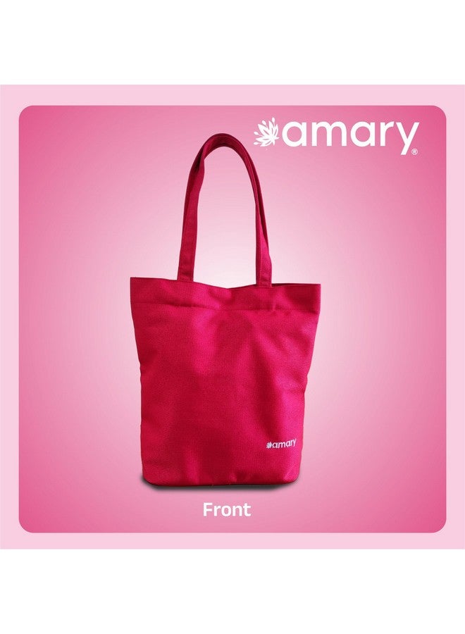 AMARY Tote Shoulder Bag | Stylish Huckaback Fabric | Magnetic Closure | Spacious with Internal Zip & Inner Pockets | Durable & Versatile for Work, Travel & Shopping - Image 4
