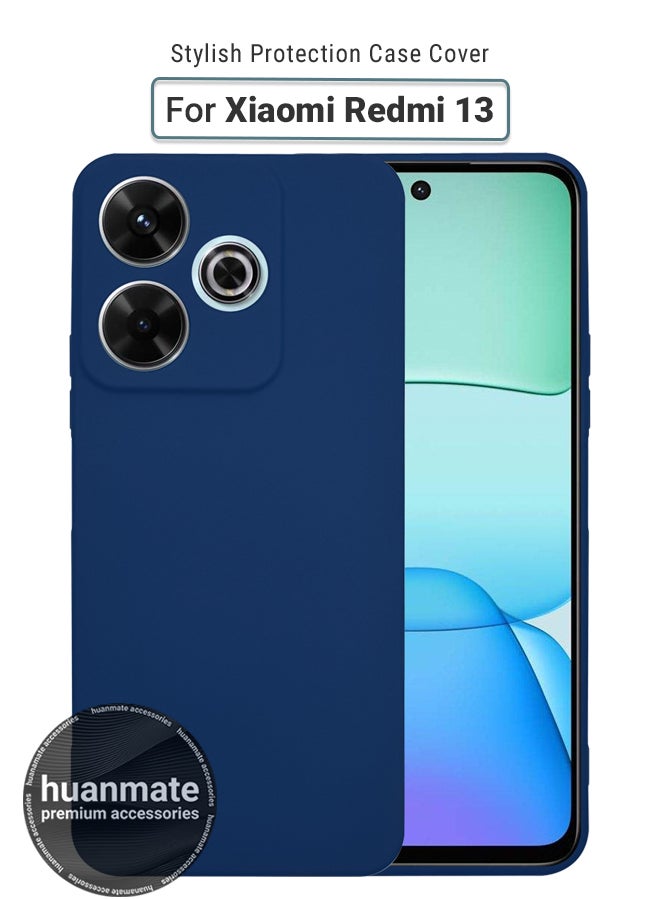 هووانميت حافظة لهاتف شاومي ريدمي 13 أخضر - سيليكون تي بي يو ممتاز 2.0 مم، حماية معززة للكاميرا مع درع العدسة، غطاء مقاوم للصدمات ومقاوم للماء لهاتف شاومي ريدمي 13 - Image 1
