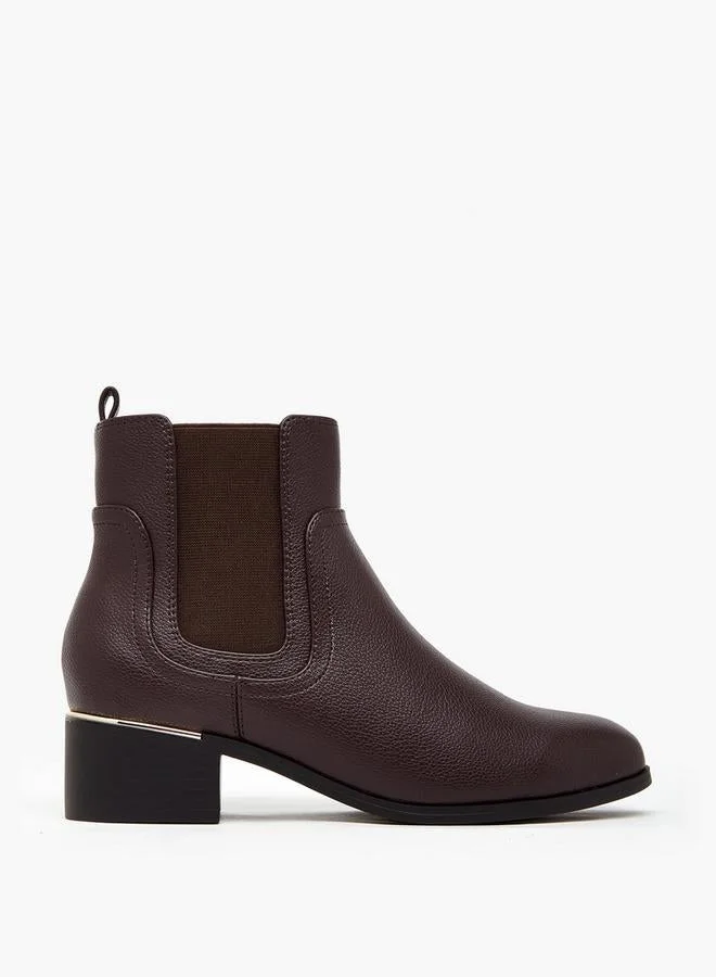 فلورا بيلا من شو إكسبرس Flora Bella Solid Chelsea Ankle Boots With Block Heels