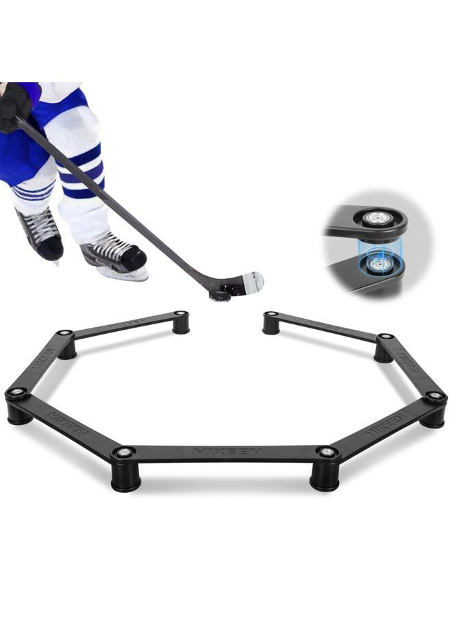 Hikeen 7-Sections Hockey Training Equipment,Magnetic Adjustable Size Hockey Stick Handling Trainer,Portable Stickhandling Training Tool for Puck Control, Reaction Time and Coordination - Image 1
