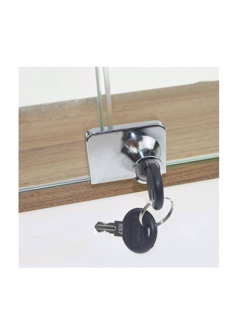 KNP KNP Glass Cabinet Door Lock Pack of 1 provides a secure and reliable locking solution for glass doors in cabinets showcases and display units.  - Image 1