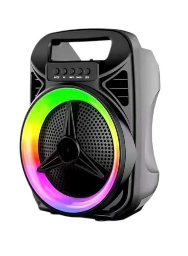 Bluetooth Subwoofer speaker with External Microphone -with two speakers Multimedia Speaker - Portable Wireless Speaker with RGB LED Light and Rechargeable Battery for Smartphones, TV, Tablets, and Computers - Wireless Speaker - Image 2