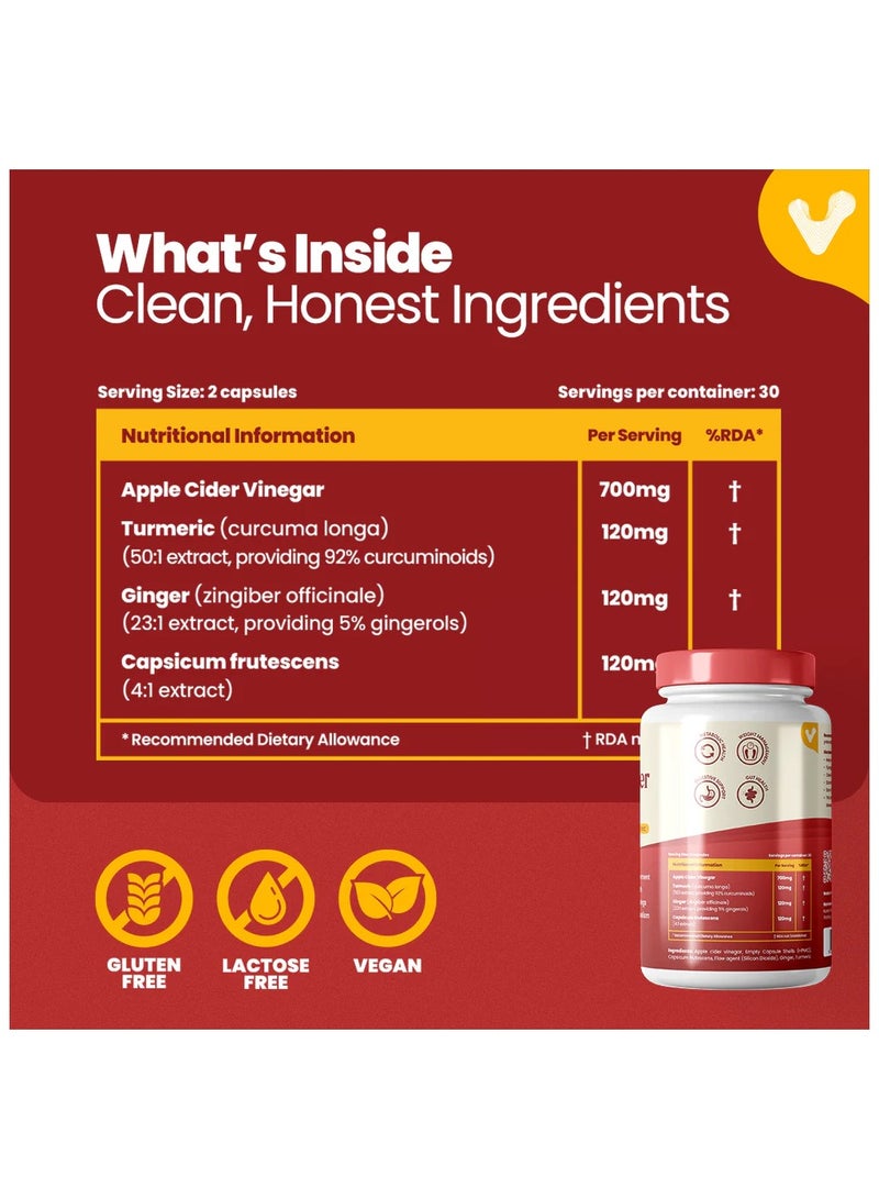 Valeo Apple Cider Vinegar 60 Capsule - Image 5