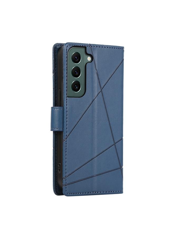 اس-توب جراب لهاتف Samsung Galaxy S22 5G مصنوع من جلد البولي يوريثان الأصلي ومزخرف بخطوط منقوش - Image 3