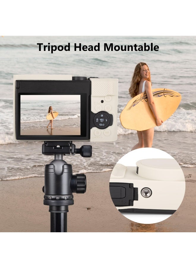 Silicone Case Compatible with Panasonic DC-ZS99 Tz99 Digital Camera Soft Rubber For DC-ZS99 Protective Cover with Removable Lens Cover Anti-Slip Anti-Scratch (Off White) - Image 5