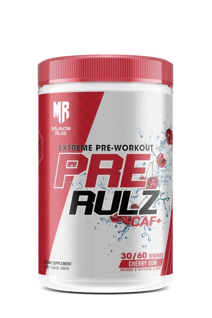 ماسل رولز MUSCLE RULZ PRE RULZ ما قبل التمرين 30/60 حصة علكة الكرز - Image 1