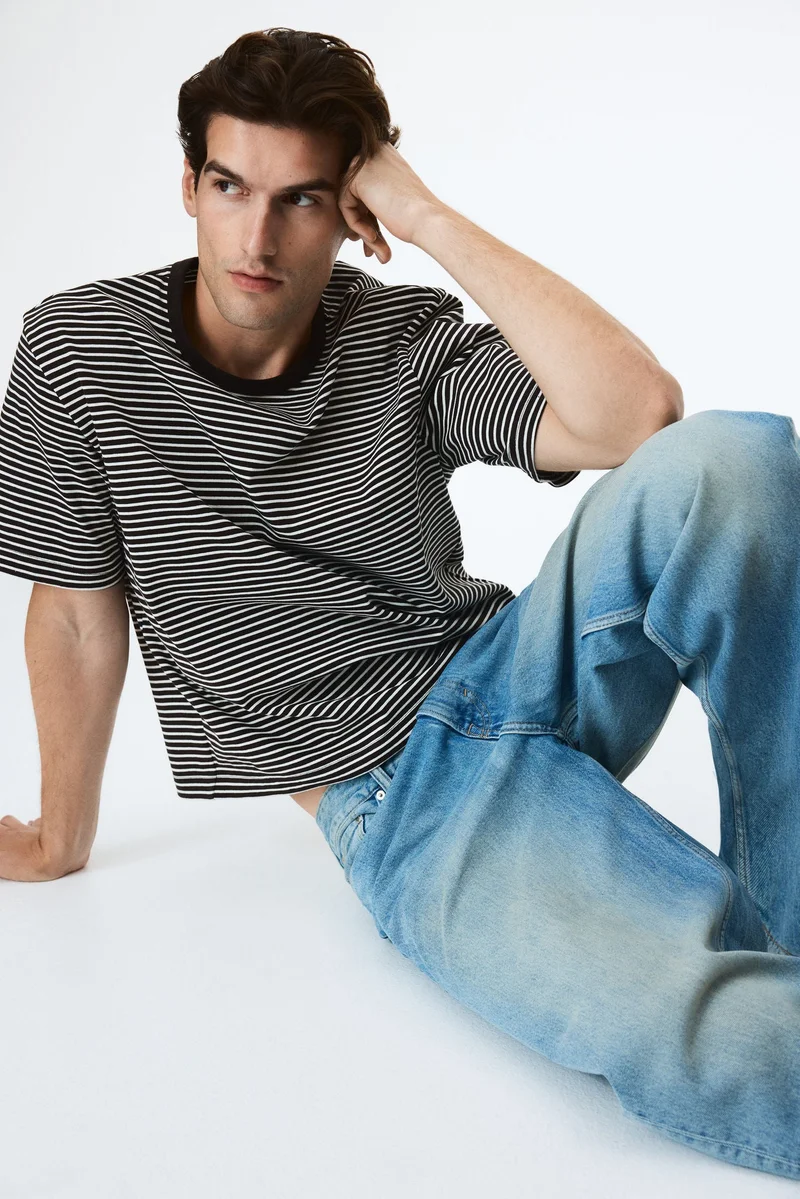 H&M  Barrel Loose Jeans for Men | Best Price UAE