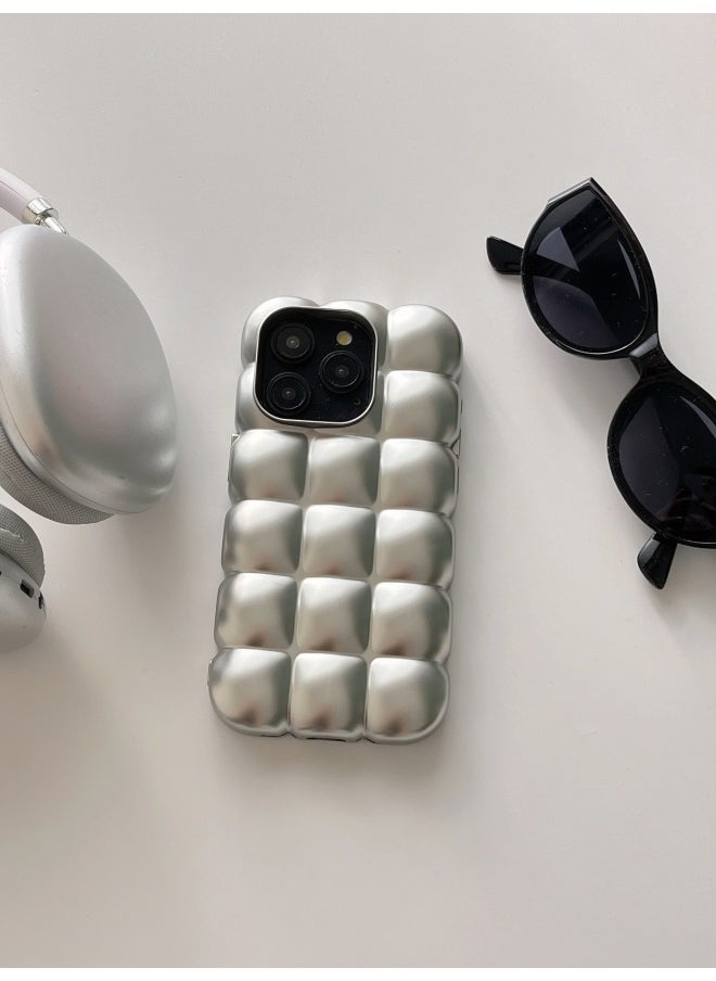 Generic - Ins Solid Color Macaroon Egg Phone Case For Apple 15Pro Max IPhone16 13 Wen 14-Color:XMR Eggs Matte Silver-Applicable Model:13Prax (without Packaging) - Image 1