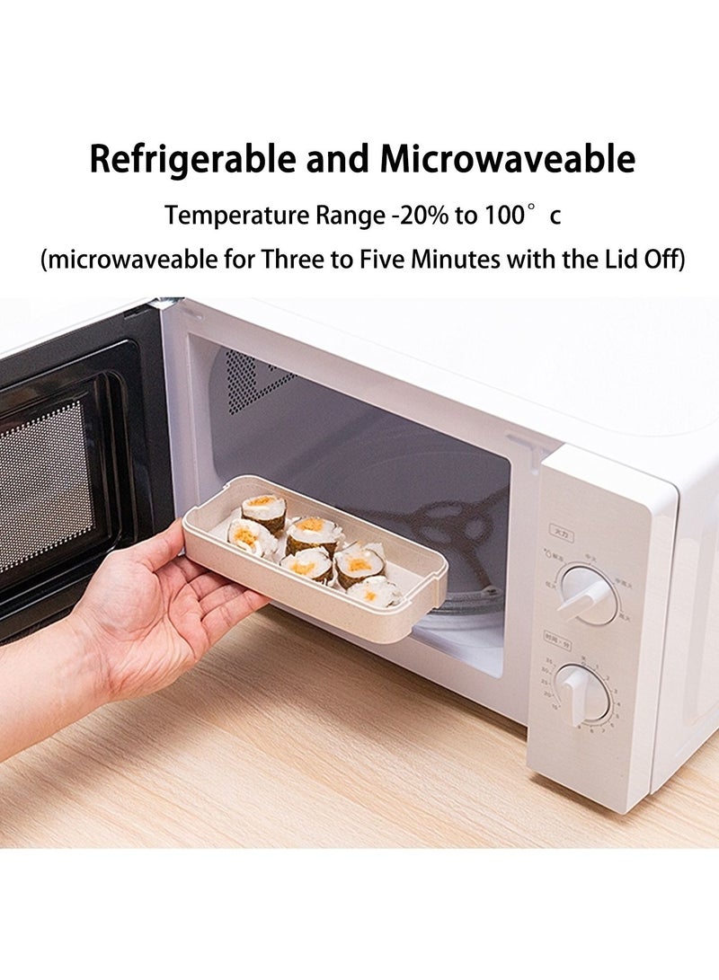 Y&D 27 PCs Bento Box Lunch Kit, Stackable 3-in-1 Compartment Japanese Set w/ Soup Cup Sauce Can, Spoon Fork, Cake Cups, Fruit Picks, Snack Bags, Leakproof Container for kids and Adults - Image 3