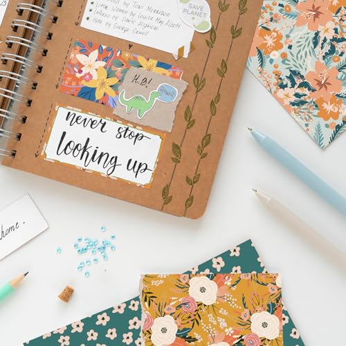 Naszonus 28 Floral Scrapbook Paper 12X12 Inch Vintage Flower Botanic Scrapbooking Papers for DIY Card Making Photo Album Journal Decor Botanic 2 - Image 3