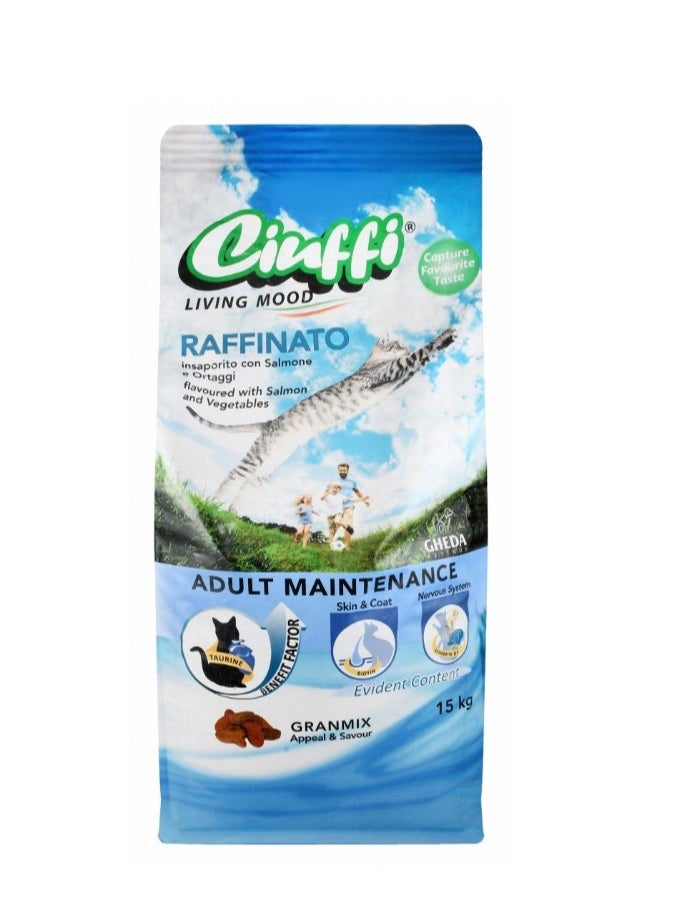 Dry - food ciuffi salmon for cats 15kg - Image 1