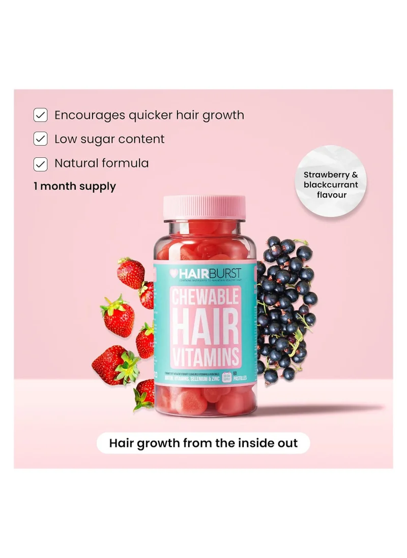 HAIR BURST Shampoo, Conditioner & Chewable Hair Growth Bundle — All Natural, Biotin Gummy, Nourishing Hair Regrowth Shampoo for Longer, Stronger Hair