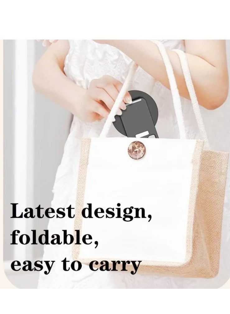 ELTRAZONE Portable Foldable Phone Stand, 360 Degree Rotation, Height Adjustable, Cell Phone Holder - Black - Image 4