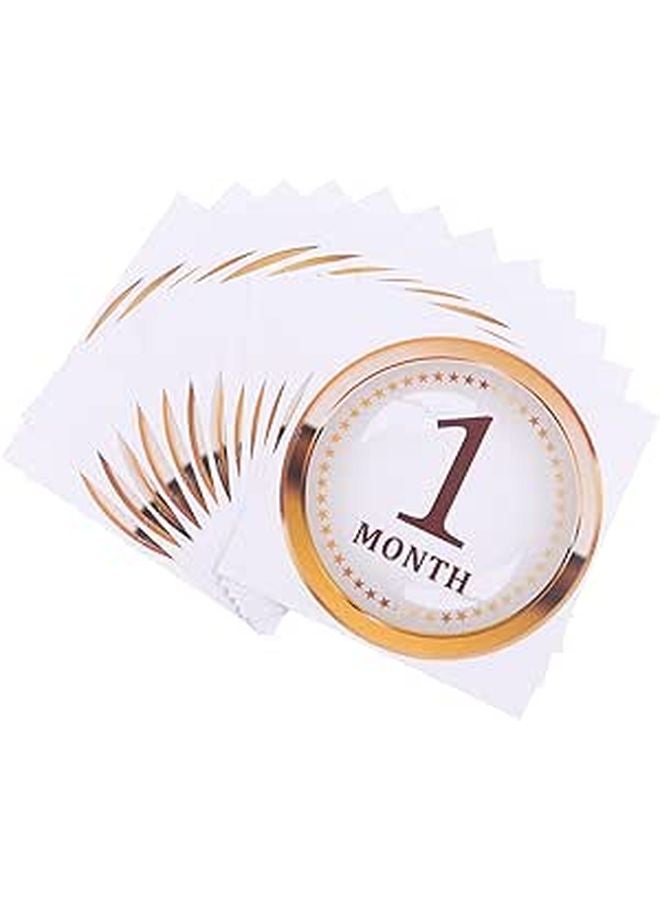 Monthly Baby Growth Stickers Set For First Year Milestone Photos And Scrapbooking - Image 1