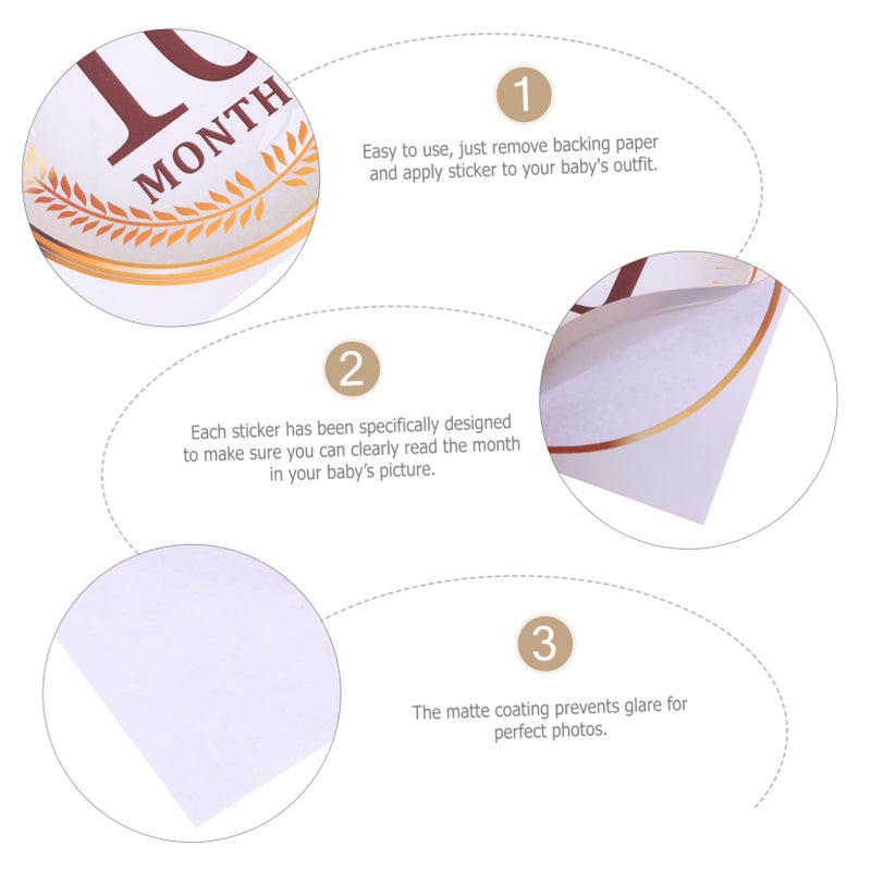 Monthly Baby Growth Stickers Set For First Year Milestone Photos And Scrapbooking - Image 4
