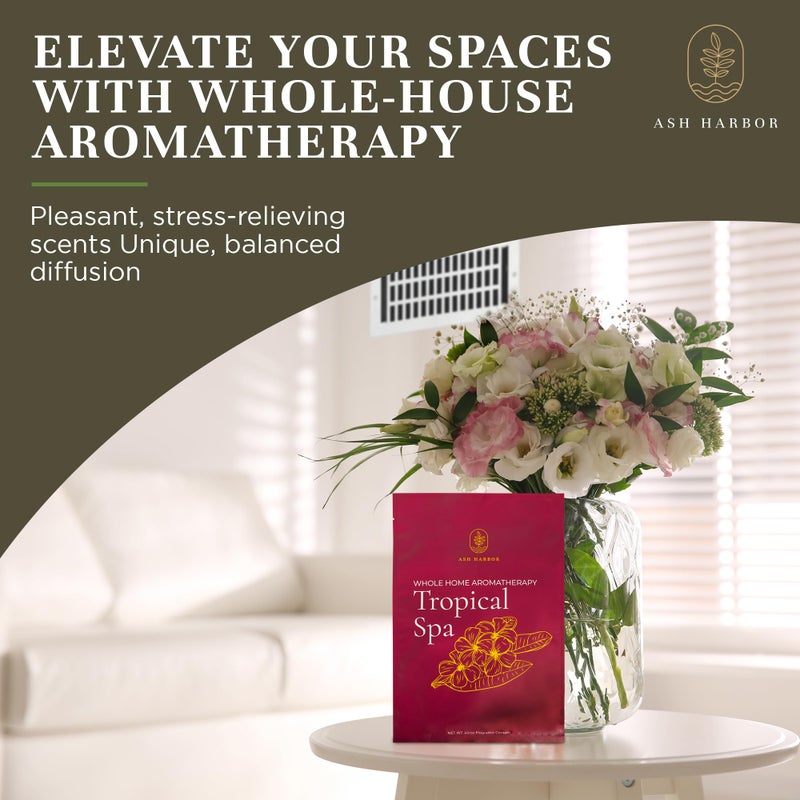 Ash Harbor Tropical Spa Aromatherapy 4 Pack - Filter Fresh Whole Home Air Freshener System - HVAC Vent Freshener for Home AC - House Air Fresheners Smell Good for Office, & More by Ash Harbor - Image 3