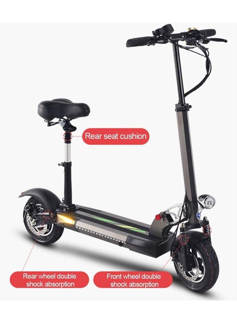 وينر سكاي سكوتر كهربائي قابل للطي يصل إلى 40 كم في الساعة، نطاق 50 كم، 48 فولت 1000 وات، أسود - Image 4