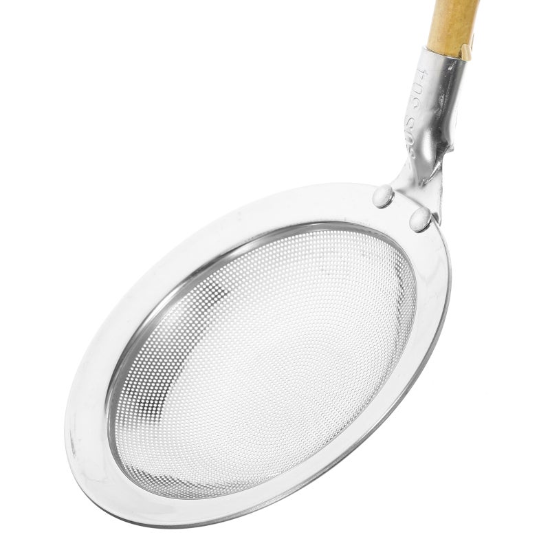 2pcs Stainless Steel Kitchen Colander Food Strainer Colander Spoon Skimmer Ladle with Handle - Image 2