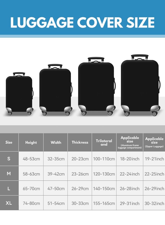 Tersely Travel Luggage Cover Spandex Suitcase Protector Washable Baggage Covers (for 18-30 inch luggage) Premium Elasticated Luggage Protector -Go Travel - Image 5