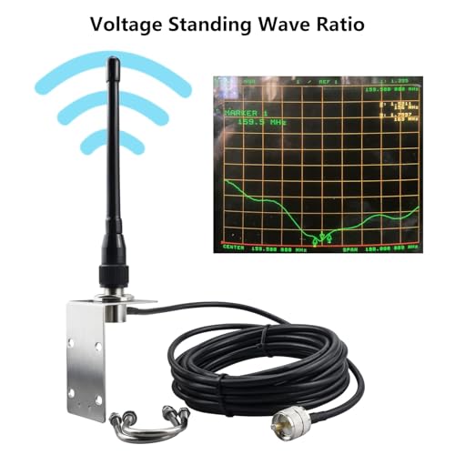 BOOBRIE VHF Marine Antenna 156-163MHz Boat Marine Radio Antenna with PL259 Male Connector 16.4ft RG58 Upgraded Coaxial Cable for Marine Sailboat Yacht Mobile Radio Transceiver - Image 3
