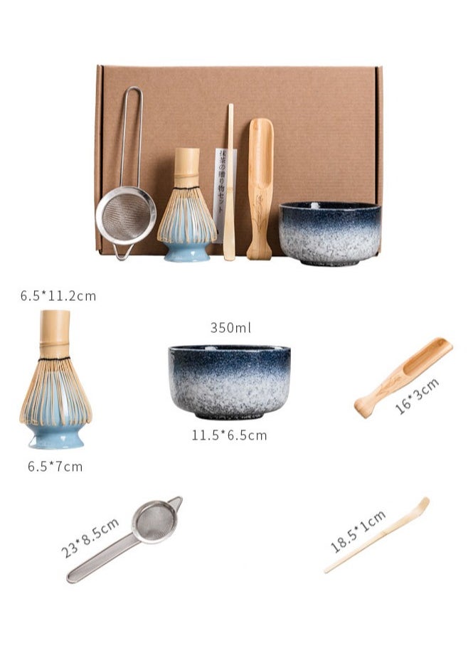 Generic - Matcha Tea Set,6-Piece Matcha Green Tea Whisk Set , Japanese Tea Set, Include Matcha Bowl, Matcha Bamboo Whisk, Scoop, Whisk Holder, Matcha Whisk Set, Matcha Green Tea Making Kit - Image 1