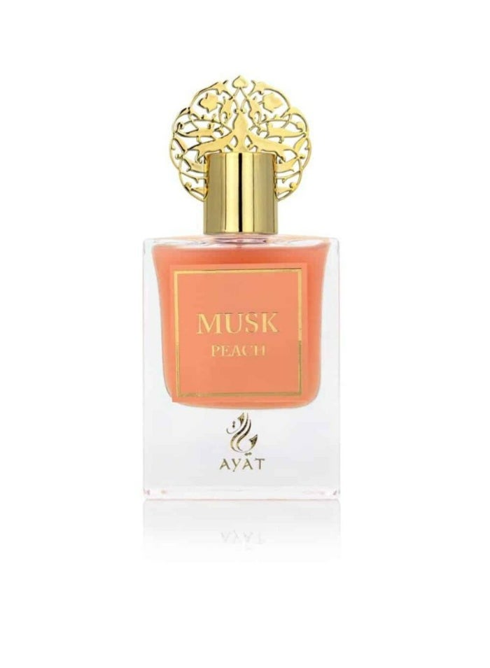 Ayat Perfumes Musk Peach Eau de Parfum 100ml – Soft Peach, White Musk & Floral Notes – Long Lasting Unisex Arabian Perfume - Image 1