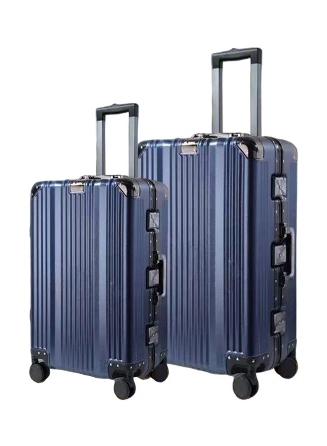 إن كي أكس حقيبة سفر أنيقة مصنوعة من الألومنيوم الصلب بعجلات بأربع عجلات دوارة مقاس 20 × 24 بوصة - Image 1