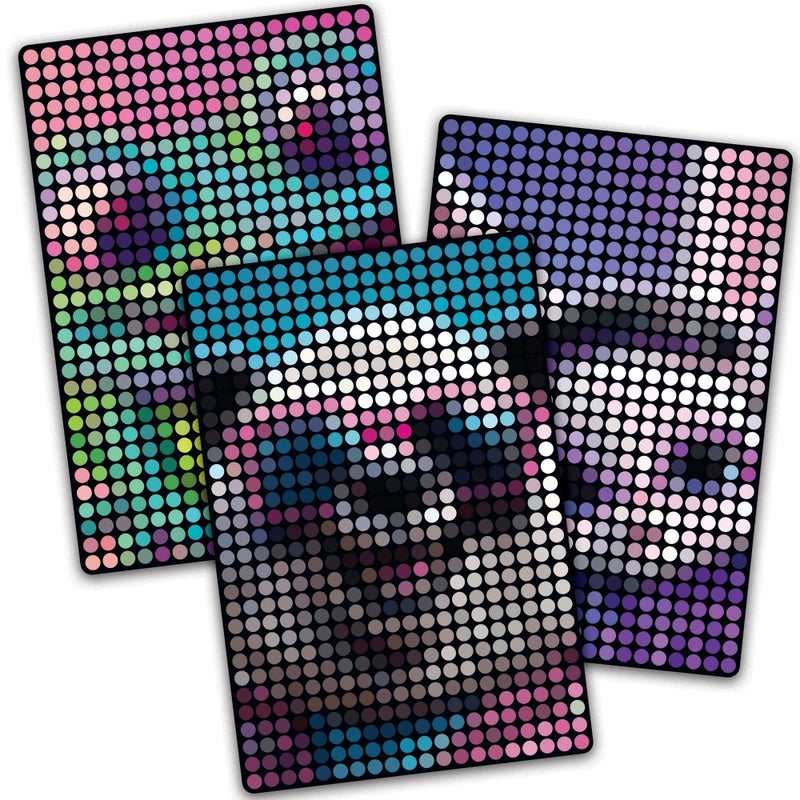 Make It Real Stamp to Reveal DIY Dot Posters, 1 Stamper per kit & 3 Dot Posters |Craft Kit, Artwork Activity, Girls & Kids Ages 6 Bunny, Frog, Panda - Image 4