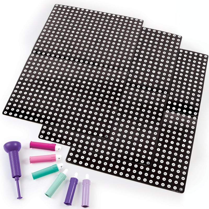 Make It Real Stamp to Reveal DIY Dot Posters, 1 Stamper per kit & 3 Dot Posters |Craft Kit, Artwork Activity, Girls & Kids Ages 6 Bunny, Frog, Panda - Image 3