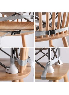 General Children's Dining Chair Portable Foldable Multifunctional Children's Dining Stool Baby Seat with Removable Tray Storage Bag Suitable for Boys and Girls 6-36 Months Outdoor Outing Eating Seat (Grey)  - Image 5