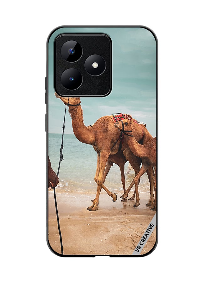 VR CREATIVE Protective Case Cover For Realme C53 Merry Camel Design Multicolour - Image 1