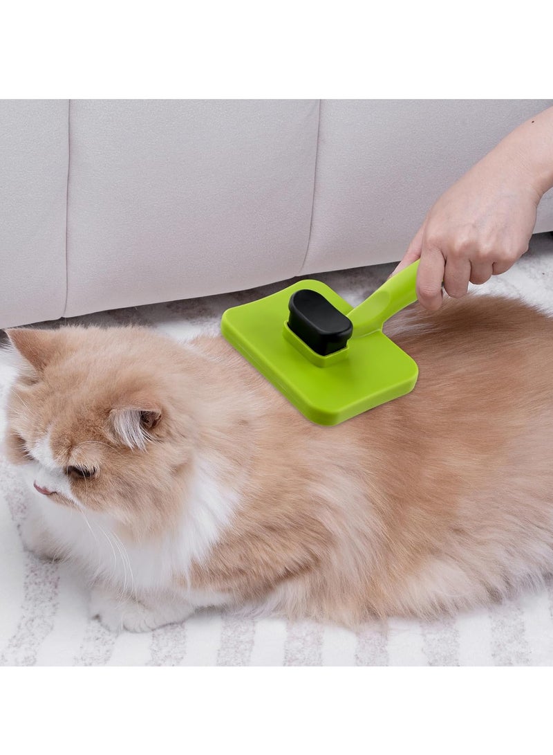 مجموعة العناية بالقطط من 3 قطع، فرشاة قطط، فرش قطط للقطط الداخلية، مقص أظافر القطط، مقص أظافر القطط، فرشاة حمام القطط - مستلزمات قطط فاخرة (أخضر) - Image 5