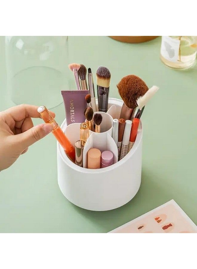 NIL JO Makeup Brush Holders, Dustproof & Waterproof 360 Rotating Cosmetic Brush Holder With Cover Spinning Makeup Organizer - Image 1