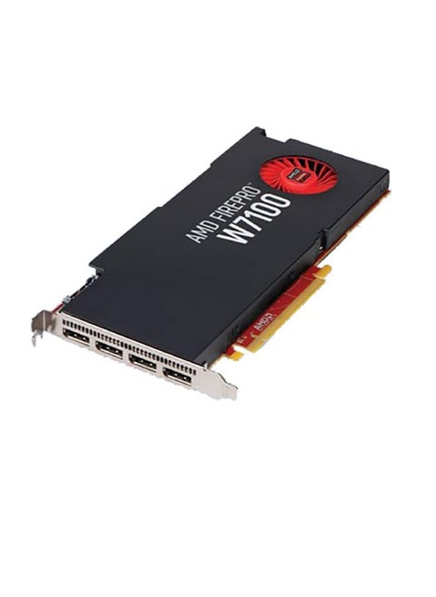 بطاقة فيديو ايه ام دي فايربرو W7100 ، 8 جيجابايت، GDDR5 4 منافذ ديسبلاي بورت، منفذ PCI-اكسبريس، موديل 100-505975