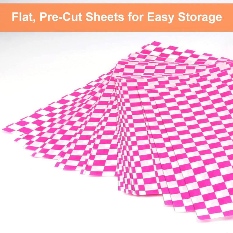 DARCKLE 240 Sheets Variety Pack Checkered Dry Waxed Deli Paper Sheets 12x12 inch Paper Sandwich Paper Liners, Food Basket Liners Wax Paper Deli Wrap Wax Paper Sheets for Wrapping Bread and Sandwiches - Image 3