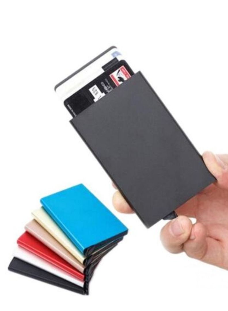 Credit Card Holder Wallet With Rfid Protection, One Click 6 to 8 Cards Slide Out - Image 2