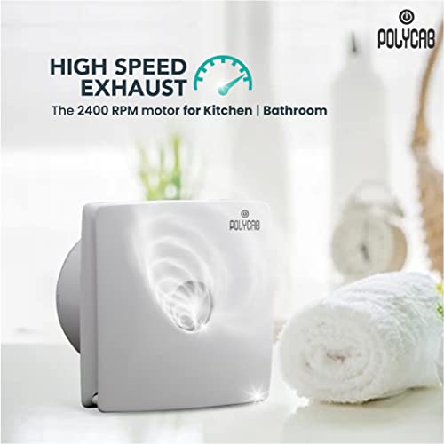 Polycab Airo Fresh 150mm High Speed Domestic Exhaust Fan with 2 years Warranty (Off-White) - Image 2