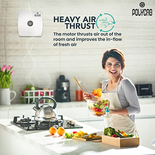 Polycab Airo Fresh 150mm High Speed Domestic Exhaust Fan with 2 years Warranty (Off-White) - Image 5