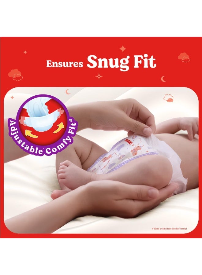 Huggies  Dry Tape Medium (M) Size Baby Tape Diapers, 60 count, with 5 in 1 Comfort (Pack of 2) - Image 2