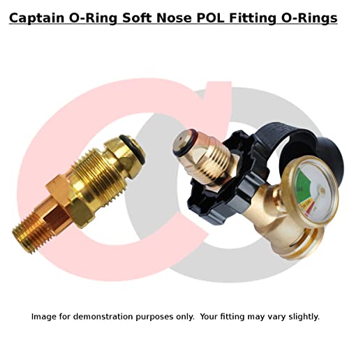 Captain O-Ring - Orings for Soft Nose P.O.L Propane Tank Cylinder Gas Fitting POL Connectors (25 Pack) [Replacement for Mr Heater #F273786] - Image 3