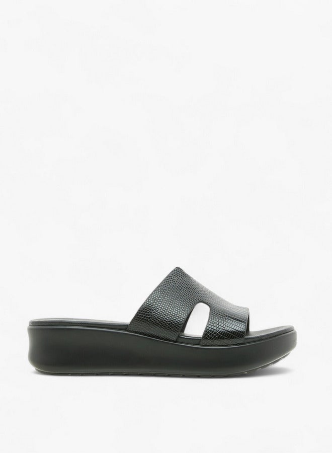 Paprika Women's Cutout Textured Slip-On Sandals - Image 1